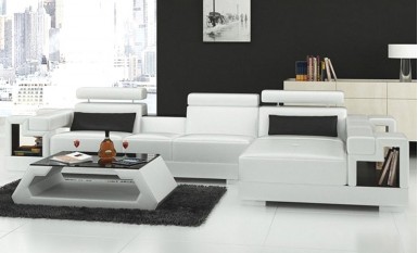 Lumere 3SC- Leather Sofa Lounge Set